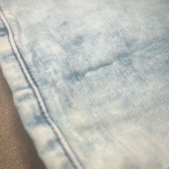 Express Blue Jean Shorts with Vintage Distressed Look - Picture 6 of 8